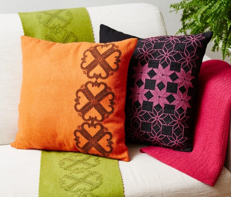 bibliotheek met borduurmotieven