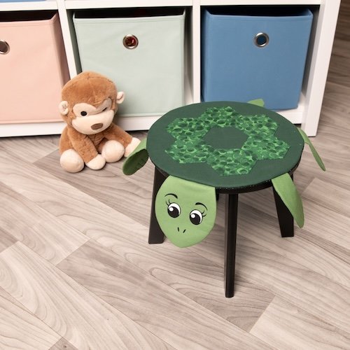 Create Your Own Adorable Turtle Stool Cushion