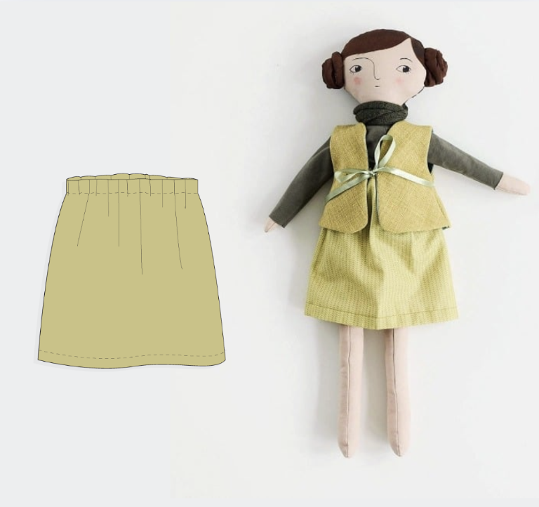 Rag Doll Skirt with Elastic Waist